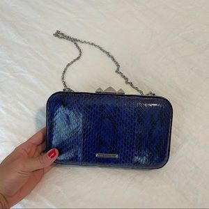 EUC Blue python rebecca minkoff clutch